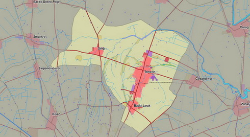 opstina Temerin mapa